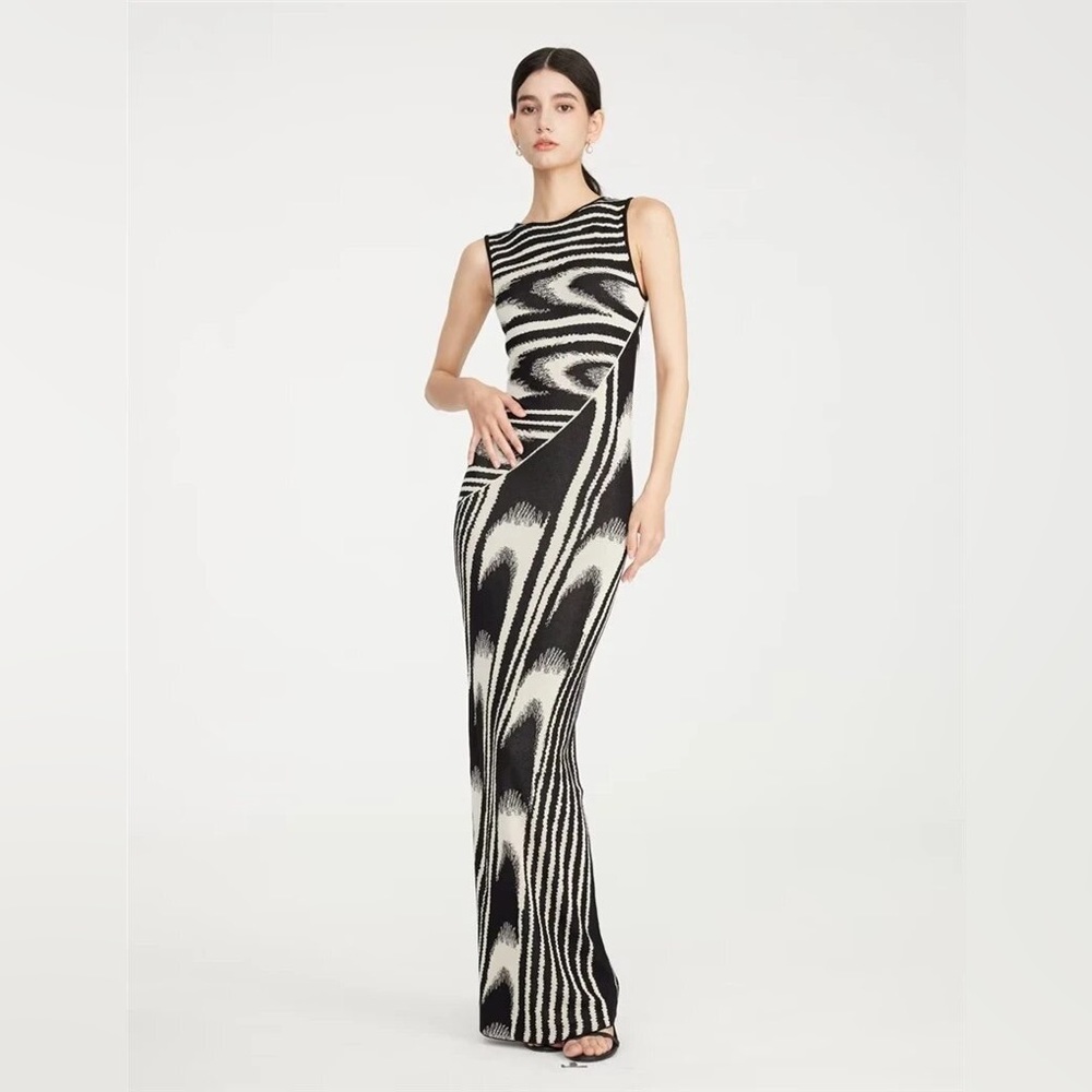Abstract Maxi Dress